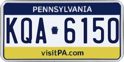PA license plate KQA6150