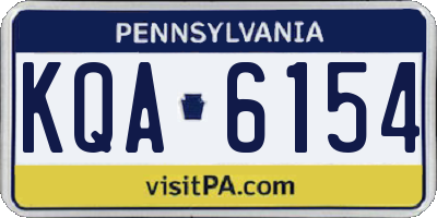 PA license plate KQA6154