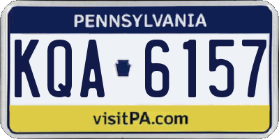 PA license plate KQA6157