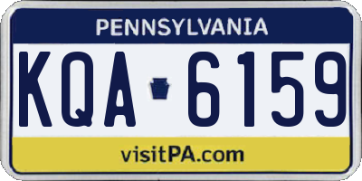 PA license plate KQA6159