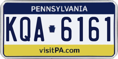 PA license plate KQA6161