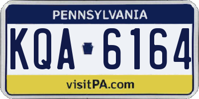PA license plate KQA6164