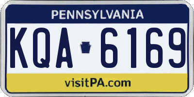 PA license plate KQA6169