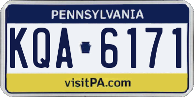 PA license plate KQA6171