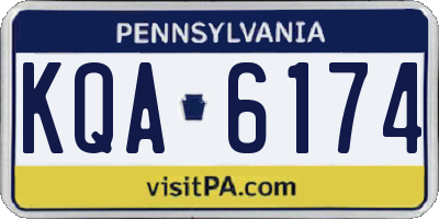 PA license plate KQA6174