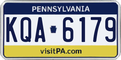 PA license plate KQA6179