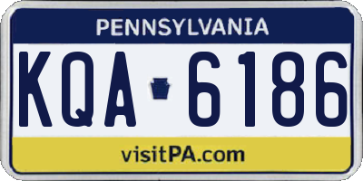 PA license plate KQA6186