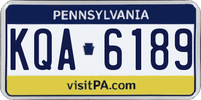 PA license plate KQA6189
