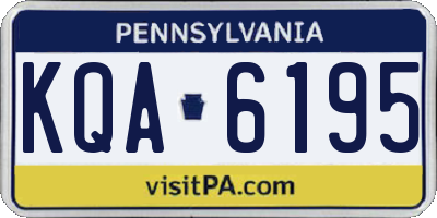 PA license plate KQA6195