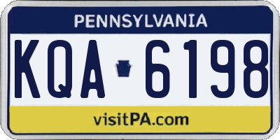 PA license plate KQA6198