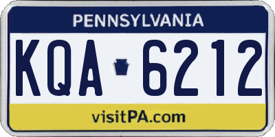 PA license plate KQA6212