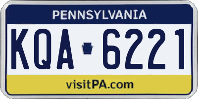 PA license plate KQA6221