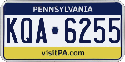 PA license plate KQA6255