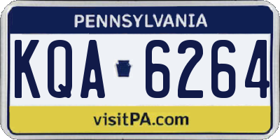 PA license plate KQA6264