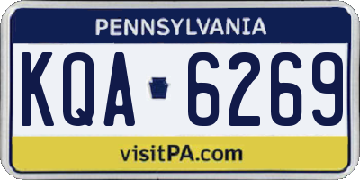 PA license plate KQA6269