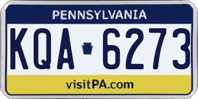 PA license plate KQA6273