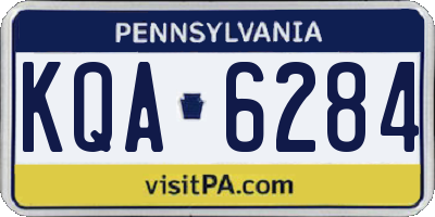 PA license plate KQA6284