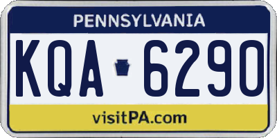 PA license plate KQA6290