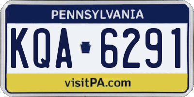 PA license plate KQA6291