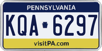 PA license plate KQA6297
