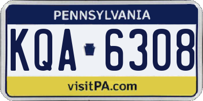 PA license plate KQA6308