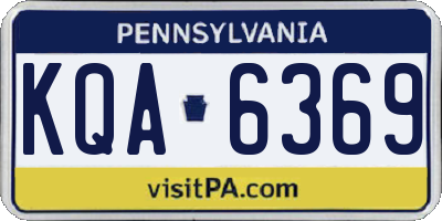 PA license plate KQA6369