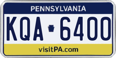 PA license plate KQA6400