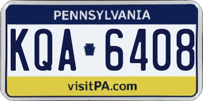 PA license plate KQA6408