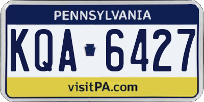 PA license plate KQA6427