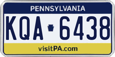 PA license plate KQA6438