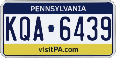 PA license plate KQA6439