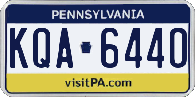 PA license plate KQA6440