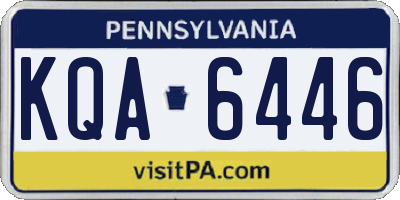 PA license plate KQA6446