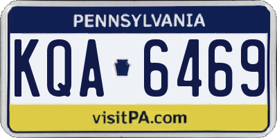 PA license plate KQA6469