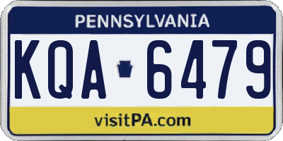 PA license plate KQA6479