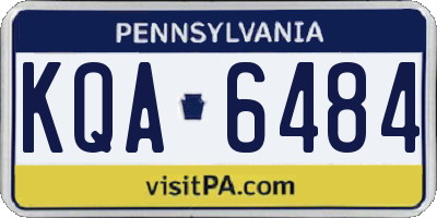 PA license plate KQA6484