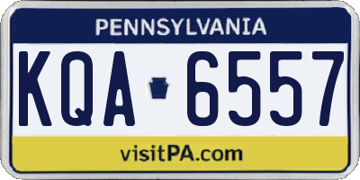 PA license plate KQA6557