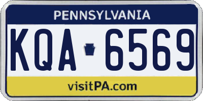 PA license plate KQA6569