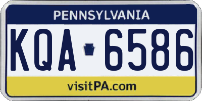 PA license plate KQA6586