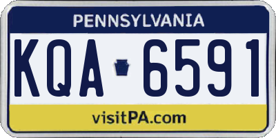 PA license plate KQA6591