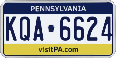PA license plate KQA6624