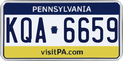 PA license plate KQA6659