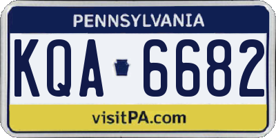 PA license plate KQA6682
