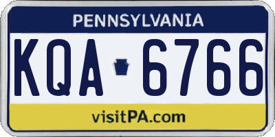 PA license plate KQA6766