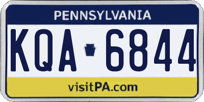 PA license plate KQA6844