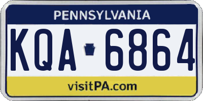 PA license plate KQA6864