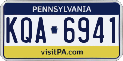PA license plate KQA6941