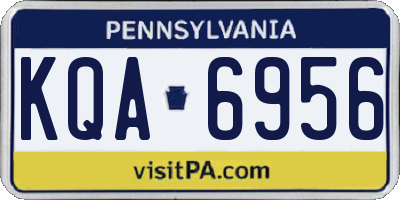PA license plate KQA6956