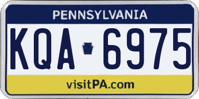 PA license plate KQA6975