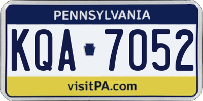 PA license plate KQA7052
